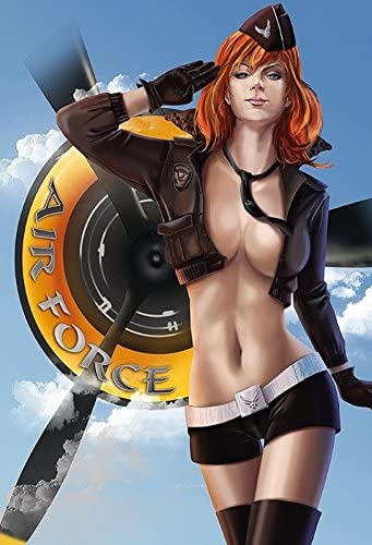 Military Pin up in uniform metal poster metal sign FA0778